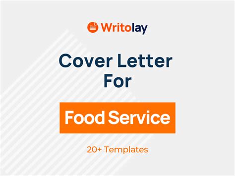 Food Service Cover Letter Example 4 Templates Writolay