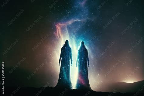 Zodiac Sign Twins. Generative AI Stock Illustration | Adobe Stock