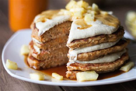 Vegan Carrot Cream Cake Pancake Recipe Live Simply Natural