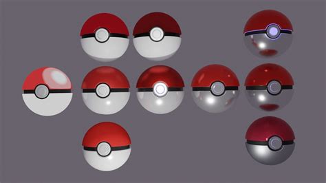 Assorted Pokeballs D Model Cgtrader