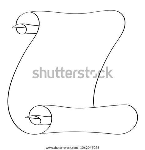 Vertical Paper Scroll Outline Drawing Vector Vector Có Sẵn Miễn Phí