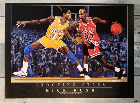 Michael Jordan And Magic Johnson Americas Sports Artist Etsy In 2022