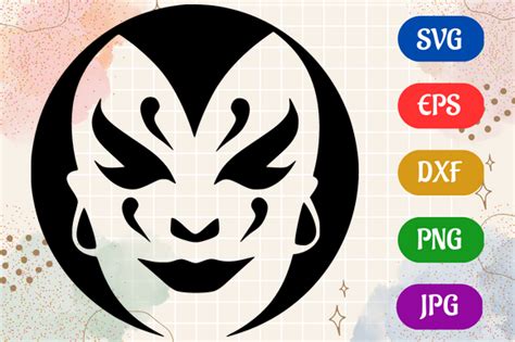 Clown | Black and White Logo Vector Art Graphic by Creative Oasis ...