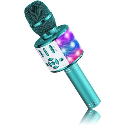 Microphone Bluetooth Sans Fil Micro Enfants Avec Lumi Res Led Mini