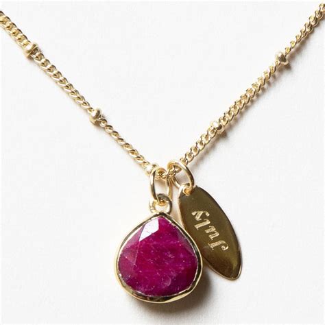 Pure Ruby Birthstone Necklace [For July] // Tiny Rituals