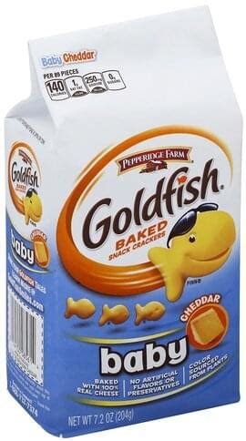 Goldfish Baby, Cheddar Baked Snack Crackers - 7.2 oz, Nutrition ...