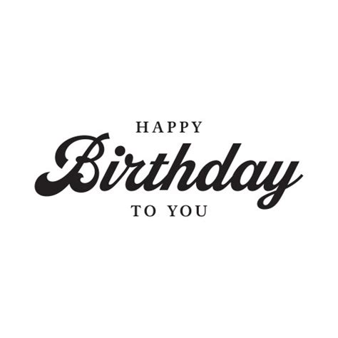 Linear Happy Birthday Sign Royalty Free Vector Image