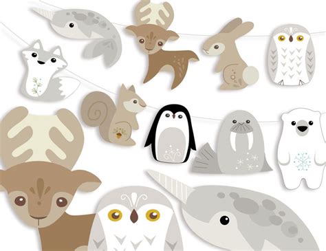 Diy Printable Winter Animals PDF SVG PNG Craft Files for - Etsy