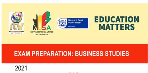 Gr 12 Business Studies Exams Preparation Paper 1 Wced Eportal