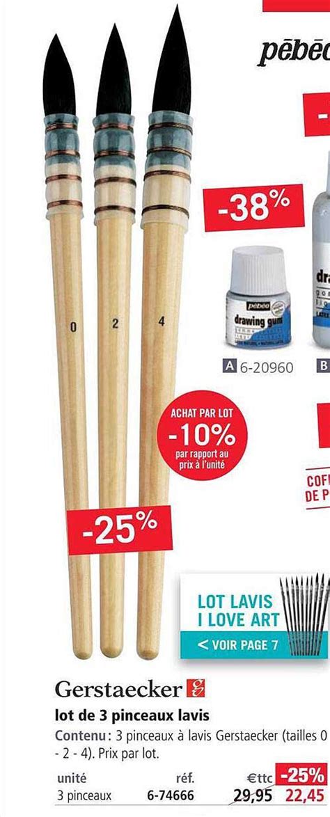 Promo Lot De 3 Pinceaux Lavis chez Le Géant des Beaux Arts iCatalogue fr