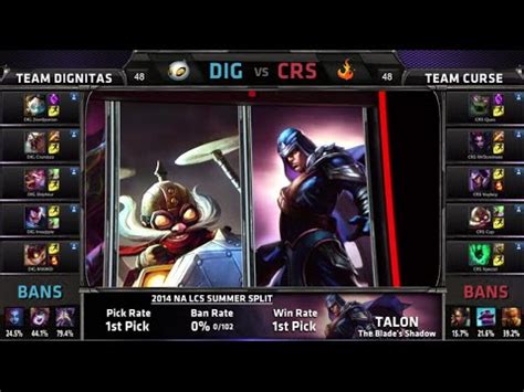 Dignitas Vs Curse S4 NA LCS Summer Split 2014 Super Week 11 Day 2