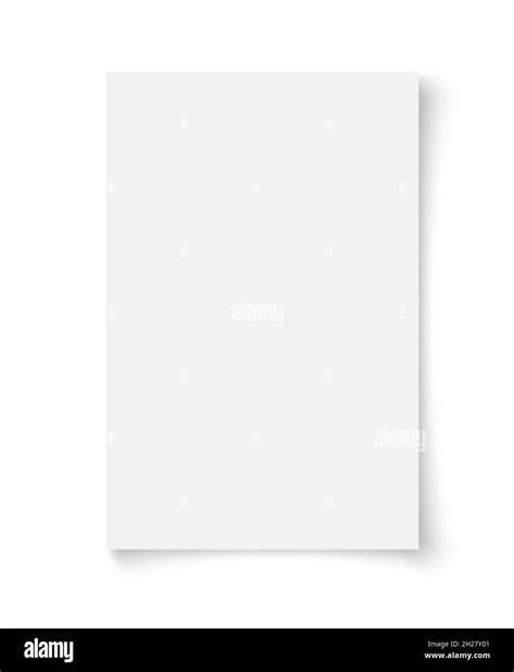 Vector illustration. White realistic A4 size sheet paper. Blank paper ...