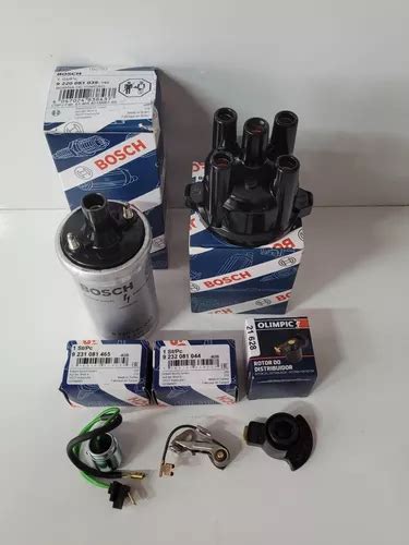 Kit Bobina Platinado Tampa Condensador Rotor Bosch Fusca 74 Frete grátis