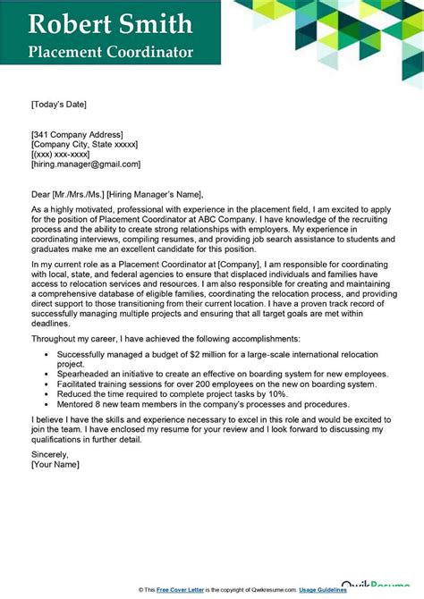 Cover Letter Template Student Placement Infoupdate Org