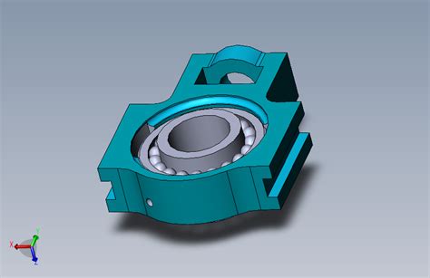 带座轴承t208solidworks 2010模型图纸下载 懒石网