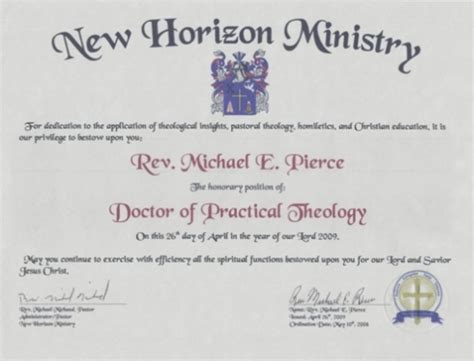 Certificate Of Theology