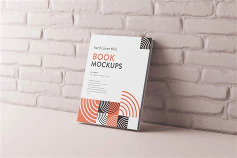 Thin Hardcover Book Mockups Mockup Free