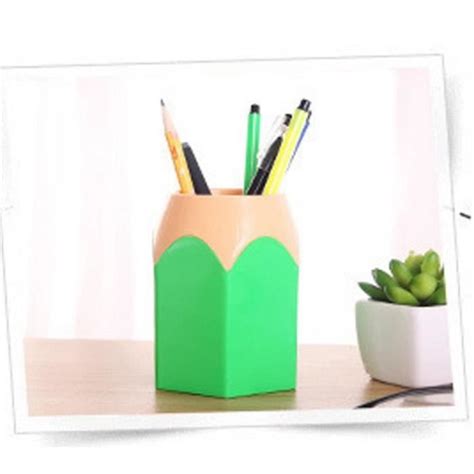 Organisateur tiroir Porte stylo créatif en plastique Pot à crayons