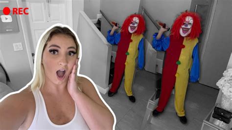 SCARY CLOWNS BROKE INTO MY HOUSE CAUGHT ON CAMERA YouTube