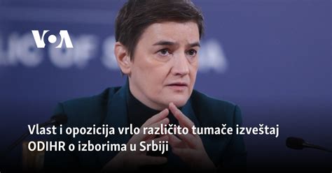 ODIHR objavio konačni izveštaj o izborima u Srbiji vlast i opozicija