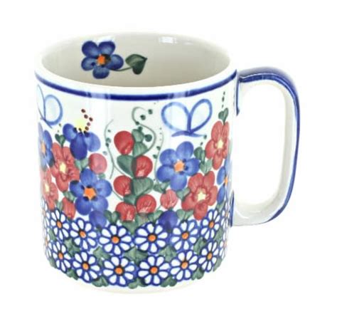 Blue Rose Polish Pottery Garden Butterfly Coffee Mug 1 Fred Meyer