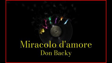 Don Backy Miracolo D Amore Lyrics Karaoke YouTube