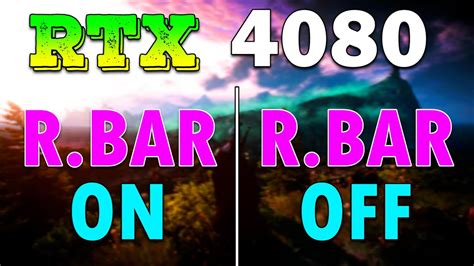 Resizable Bar On Vs Off Rtx Gb Youtube