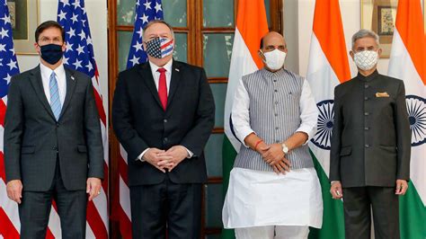 India Us Hold 22 Dialogue Sign Geo Spatial Pact Beca Discuss Chinese Threats Key Points