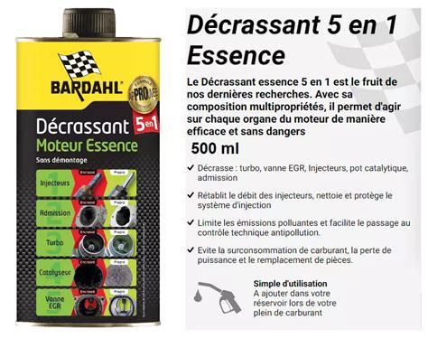 décrassant moteur essence