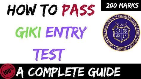 How To Attempt Giki Entry Test 2019 Giki Entry Test 2019 Youtube