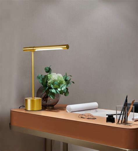 Modern Gold Bankers Desk Lamp LED Table Light I Styling Designer Offic ...