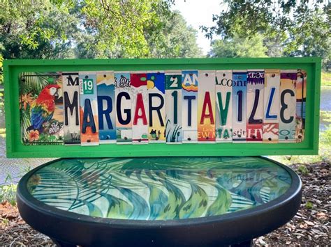 Margaritaville License Plate Sign Its 5 O Clock Somewhere Key West