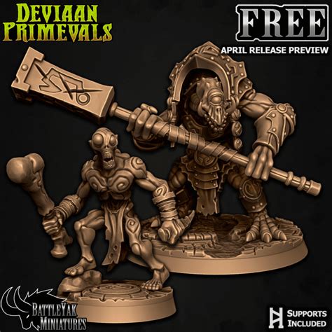 D Printable Deviaan Primevals Free Files April Release Preview By