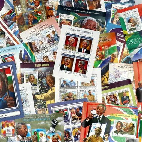 Collection De Timbres Nelson Mandela Ensembles Diff Rents Timbres