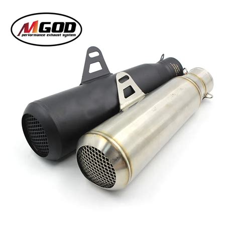 51mm Universal Motorcycle Exhaust Pipe Muffler Stainless Steel Laser Sc Project Exhaust Fit For