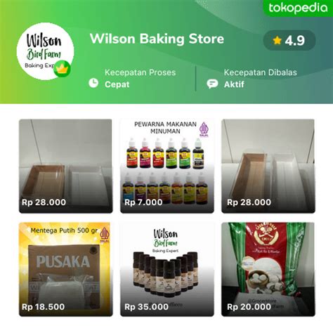 Toko Wilson Baking Store Online Produk Lengkap Harga Terbaik