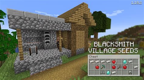 Top 5 Blacksmith Village Seed Minecraft 1182 Java Youtube