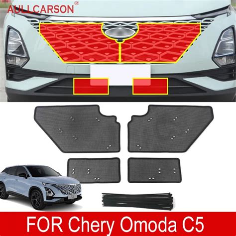 Chery Omoda C5 5 FX 2022 2023 için araba böcek tarama Mesh ön izgara