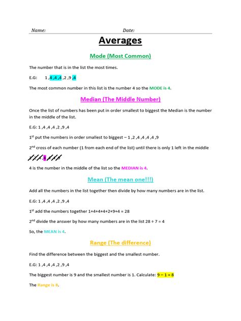 averages worksheet updated ty