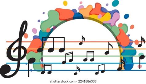 Banner Music Notes Colourful On White Stock Vector (Royalty Free) 2241886333 | Shutterstock