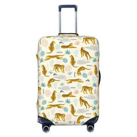 Fotbe Leopard Print Luggage Cover Protectorsuitcase Protectorscratch