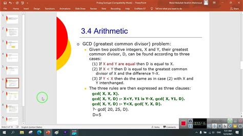 Prolog Operators And Arithmetic Youtube