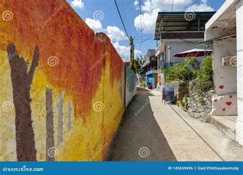 Colourful Paintings And Decorations On Walls And Buildings At Jaman