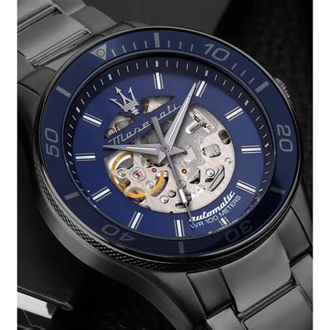 Maserati Blue Dial Gray Stainless Steel Strap Men Watch R8823140009 ...