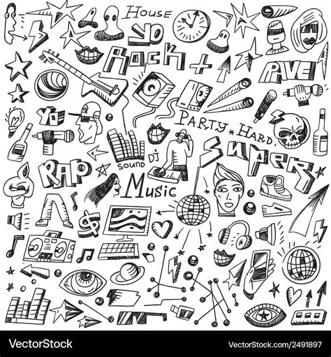 Music Doodles Royalty Free Vector Image VectorStock