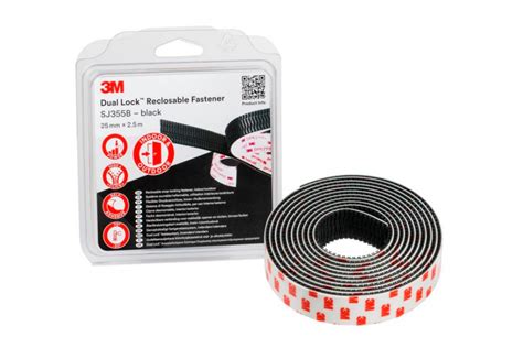 Многоразовая застёжка 3М Dual Lock SJ355B черная 25мм х 2.5м 7100149938 ...