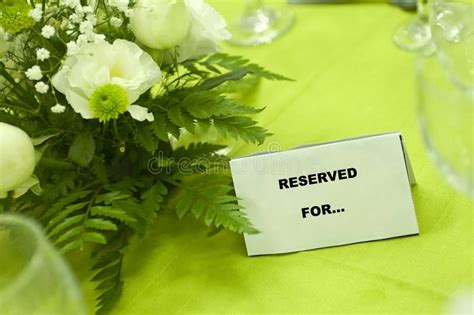 Restaurant Reserved Table Sign Stock Image Image Of Lifestyle