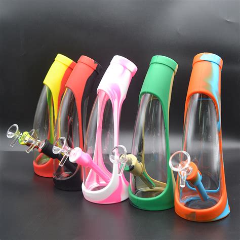 Recycle Bubbler Small DAB Rig Silicone Glass Water Pipe China