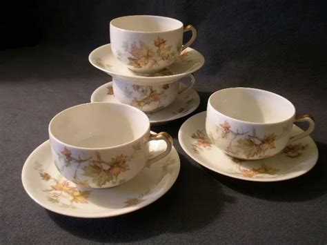 Set Of Charles Haviland Co Limoges Jewel Tea Autumn Leaf