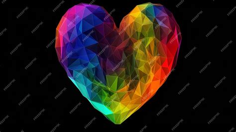 Premium Photo Lgbt Pride Month Concept Illustration Rainbow Heart And Homosexual Rainbow Love